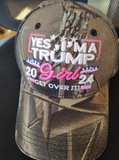 Yes, I'm A Trump Girl 2024 Get Over It! Adjustable Embroidered Cap Hat