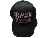 Yes, I'm A Trump Girl 2024 Get Over It! Adjustable Embroidered Cap Hat