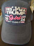 Yes, I'm A Trump Girl 2024 Get Over It! Adjustable Embroidered Cap Hat