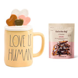 Rae Dunn Love Is Human Yellow Mug Valentine's Day Gift