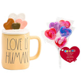 Rae Dunn Love Is Human Yellow Mug Valentine's Day Gift