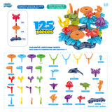 KC Republic Ocean Reef Building Toy Set for Toddlers and Kids Age 3, 4, 5, 6 Year Old Boys  and Girls Stacking Reef Garden Building Toy STEM (125 pcs)