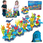 KC Republic Ocean Reef Building Toy Set for Kids and Toddlers Age 3, 4, 5, 6 Year Old Girls  and Boys Stacking Building Toy STEM (180 pcs)