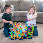 KC Republic Ocean Reef Building Toy Set for Toddlers and Kids Age 3, 4, 5, 6 Year Old Boys  and Girls Stacking Reef Garden Building Toy STEM (125 pcs)