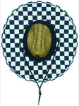 Checkerboard Sun Hat Straw Hat For Beach, Boating, Fishing, Walking, or Hanging By The Pool