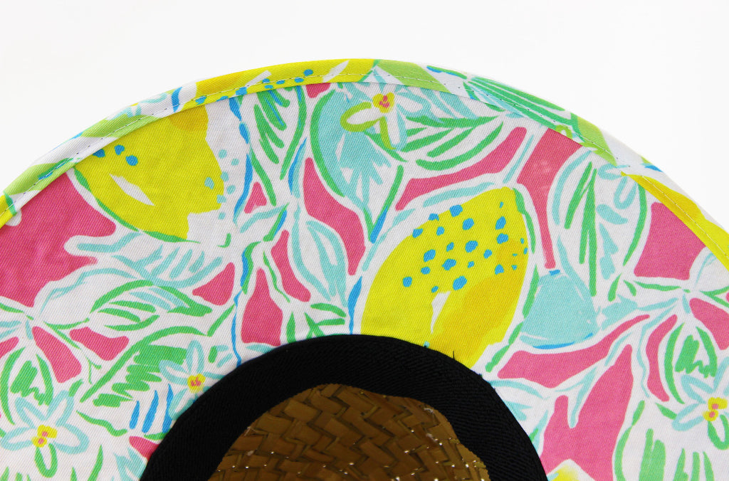 Seashell Waves Fabric Pattern Print Straw Children's Sunhat, Boy & Gir –  Malabar Hat Company