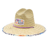 Leopard Print With Shells Sun Hat Straw Hat