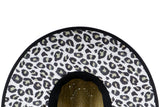 Leopard Print Sun Hat Straw Hat For Beach, Boating, Fishing, Walking, or Hanging By The Pool