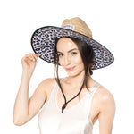 Leopard Print Sun Hat Straw Hat For Beach, Boating, Fishing, Walking, or Hanging By The Pool