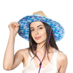 Mermaid Scales Woman Sun Hat Straw Hat For Beach, Boating, Fishing, Walking, or Hanging By The Pool