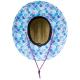 Mermaid Scales Woman Sun Hat Straw Hat For Beach, Boating, Fishing, Walking, or Hanging By The Pool