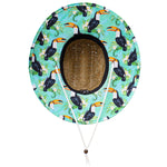 Toucan Sun Hat Straw Hat For Beach, Boating, Fishing, Walking, or Hanging By The Pool